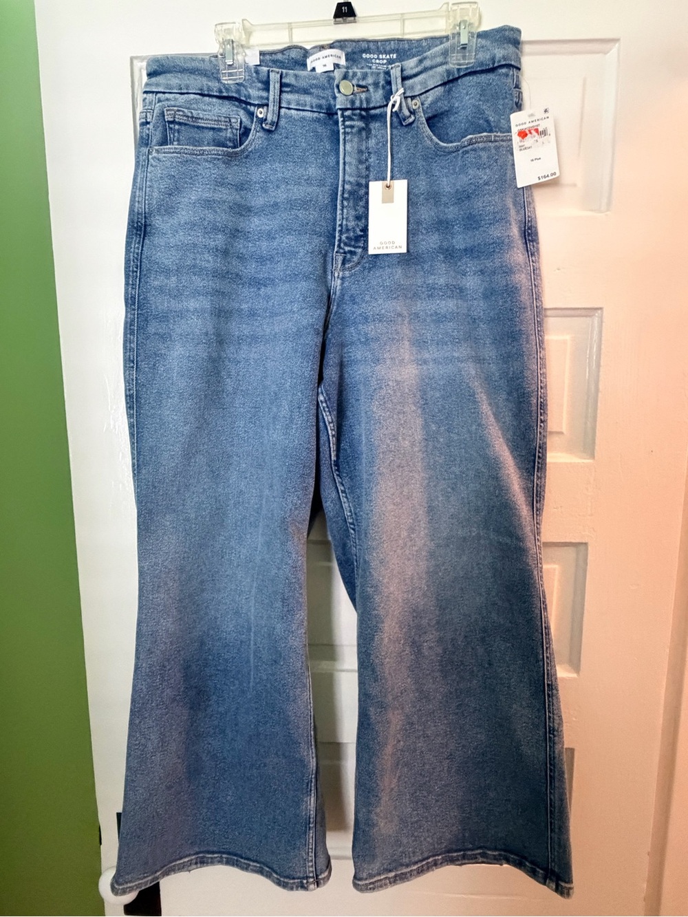 Good American Light Blue Denim Wide-Leg Jeans